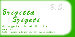 brigitta szigeti business card